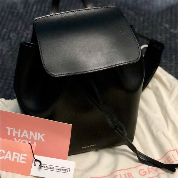 Authentic Mansur Gavriel Mini Backpack (black)